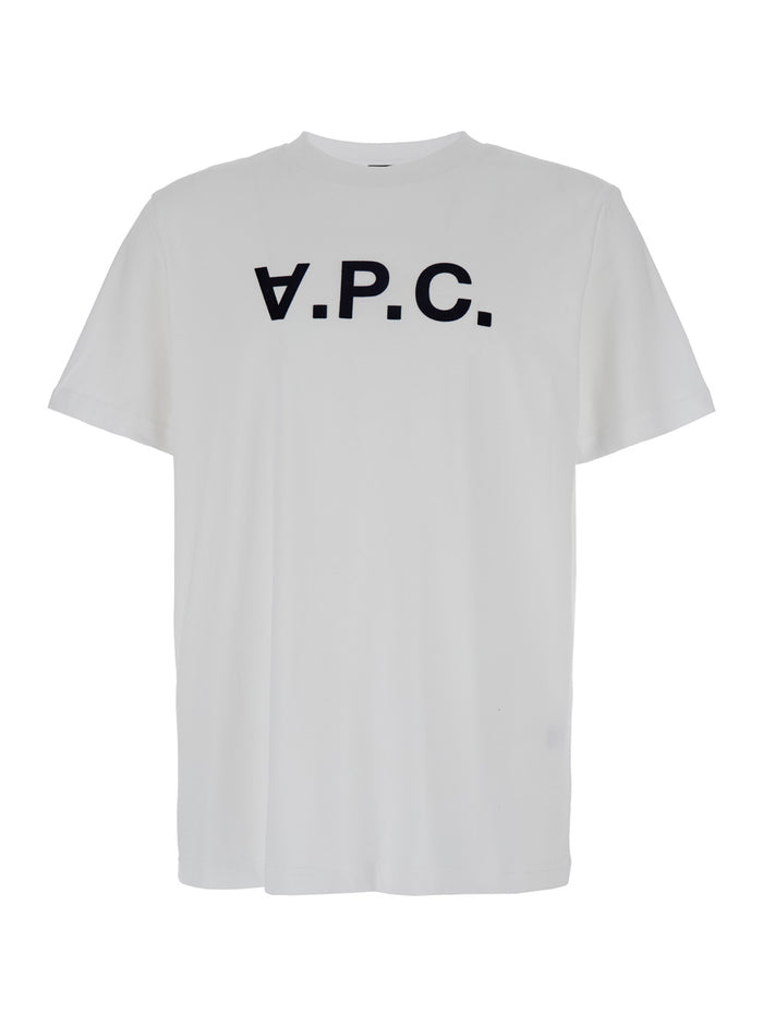White oversized T-shirt with logo print on the front in cotton woman Biological Tshirts And Polo Shirts