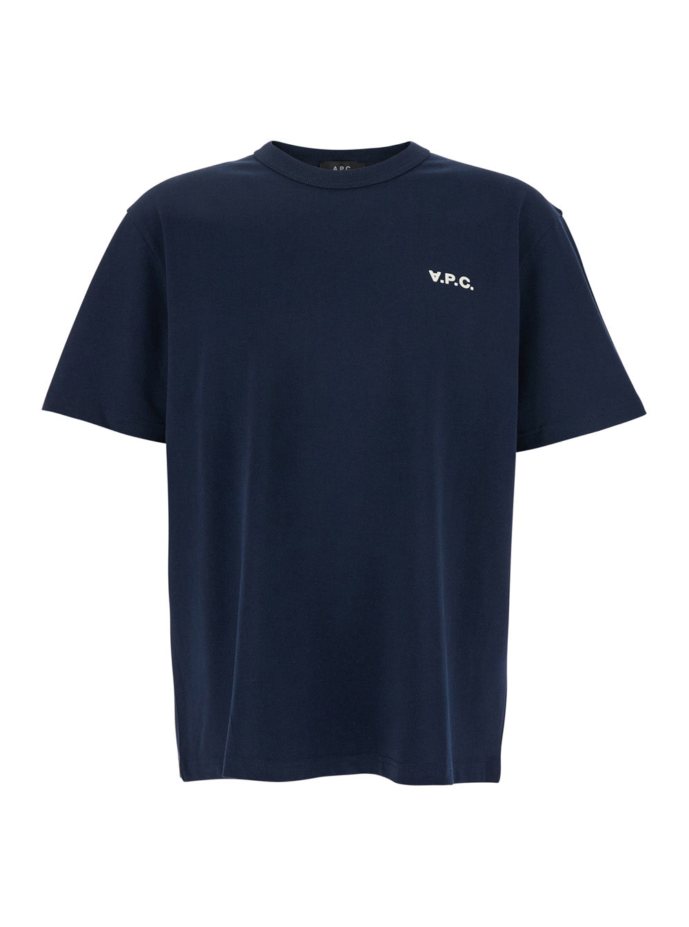 Blue T-Shirt with Embroidered Logo on the Front In Cotton for Men Blu Biological Tshirts And Polo Shirts