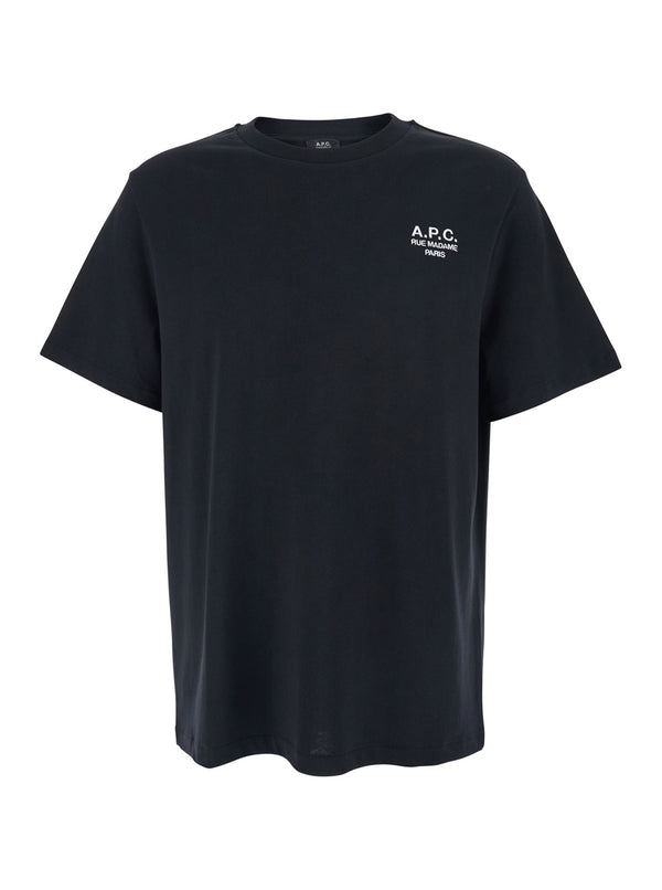 Crew-Neck T-Shirt, Black Cotton Organic T-shirts