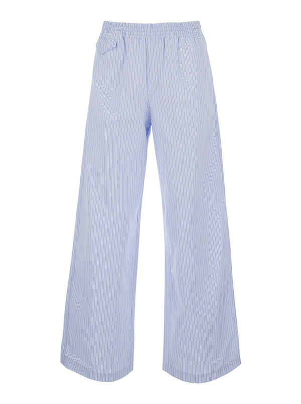 Pants Lou Light Blue Cotton Trousers