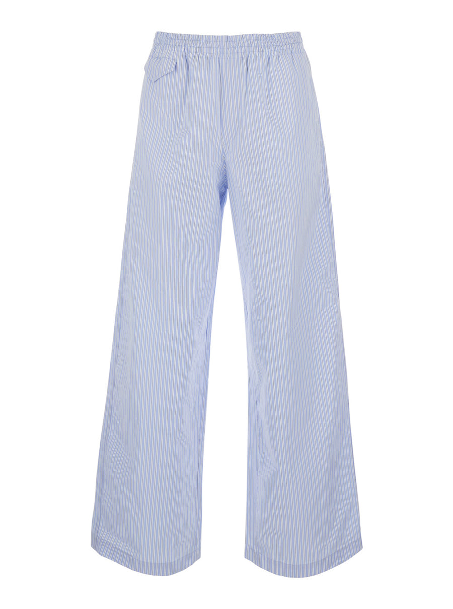Pants Lou Light Blue Cotton Trousers