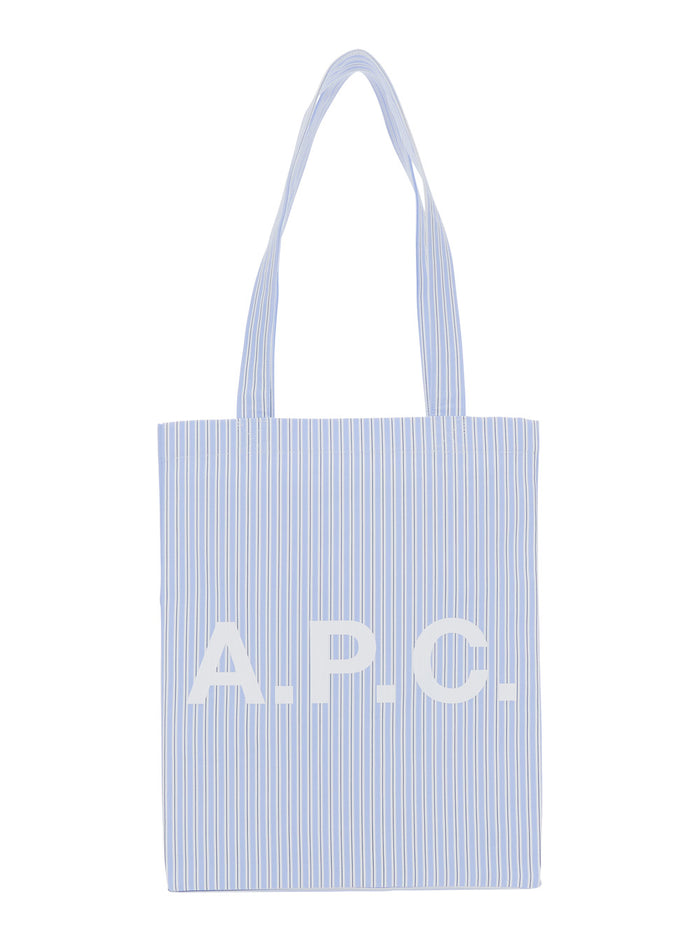 Tote Lou Light Blue Cotton Shoulder Bags