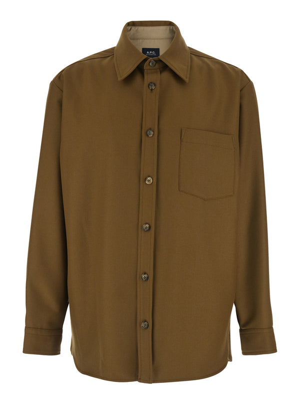 Jacket Brown Wool Blend Polyester Coat