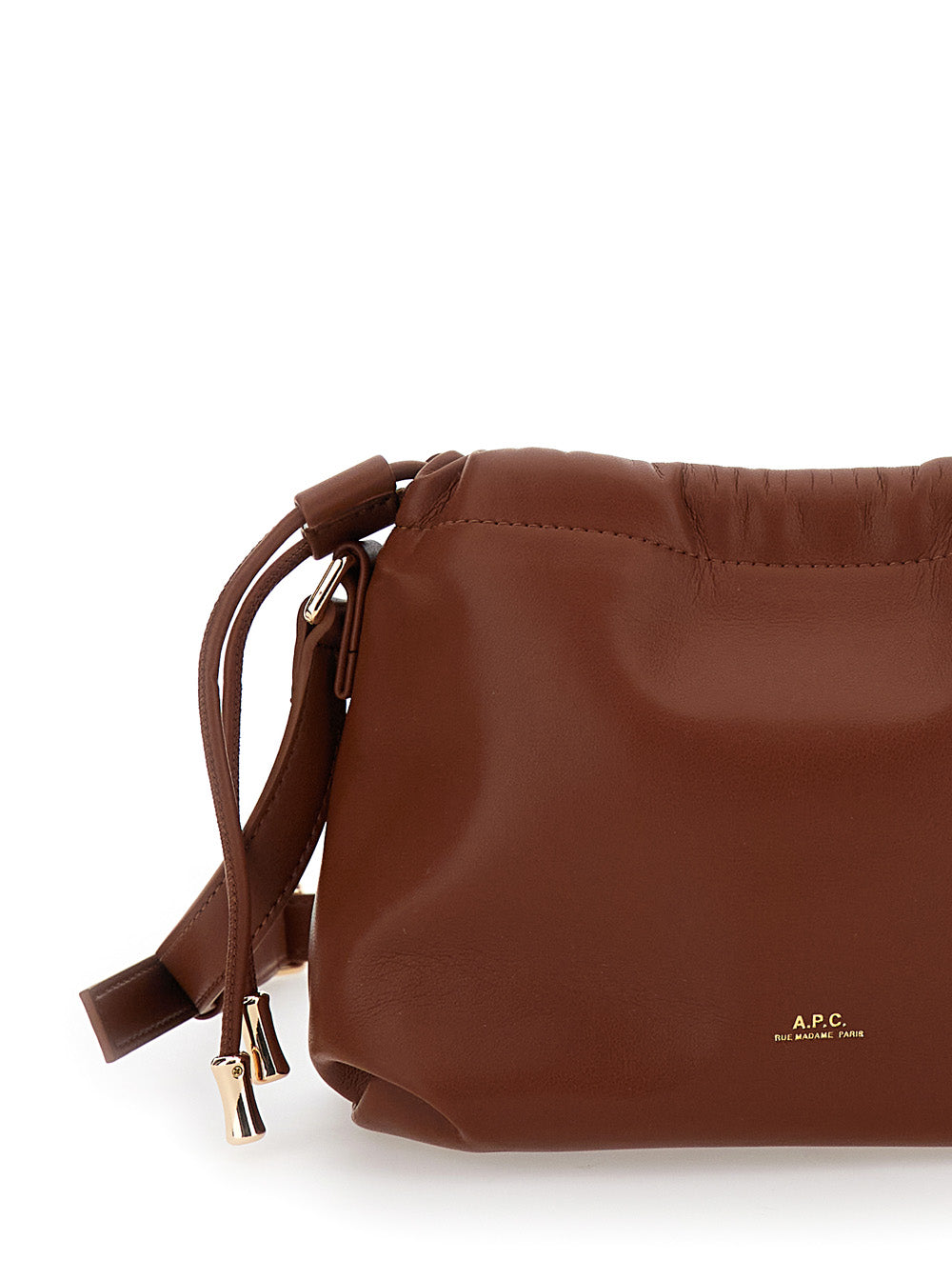 Ninon Mini Crossbody Bag With Engraved Logo On The Front And Adjustable Ecoleather Strap Brown Women