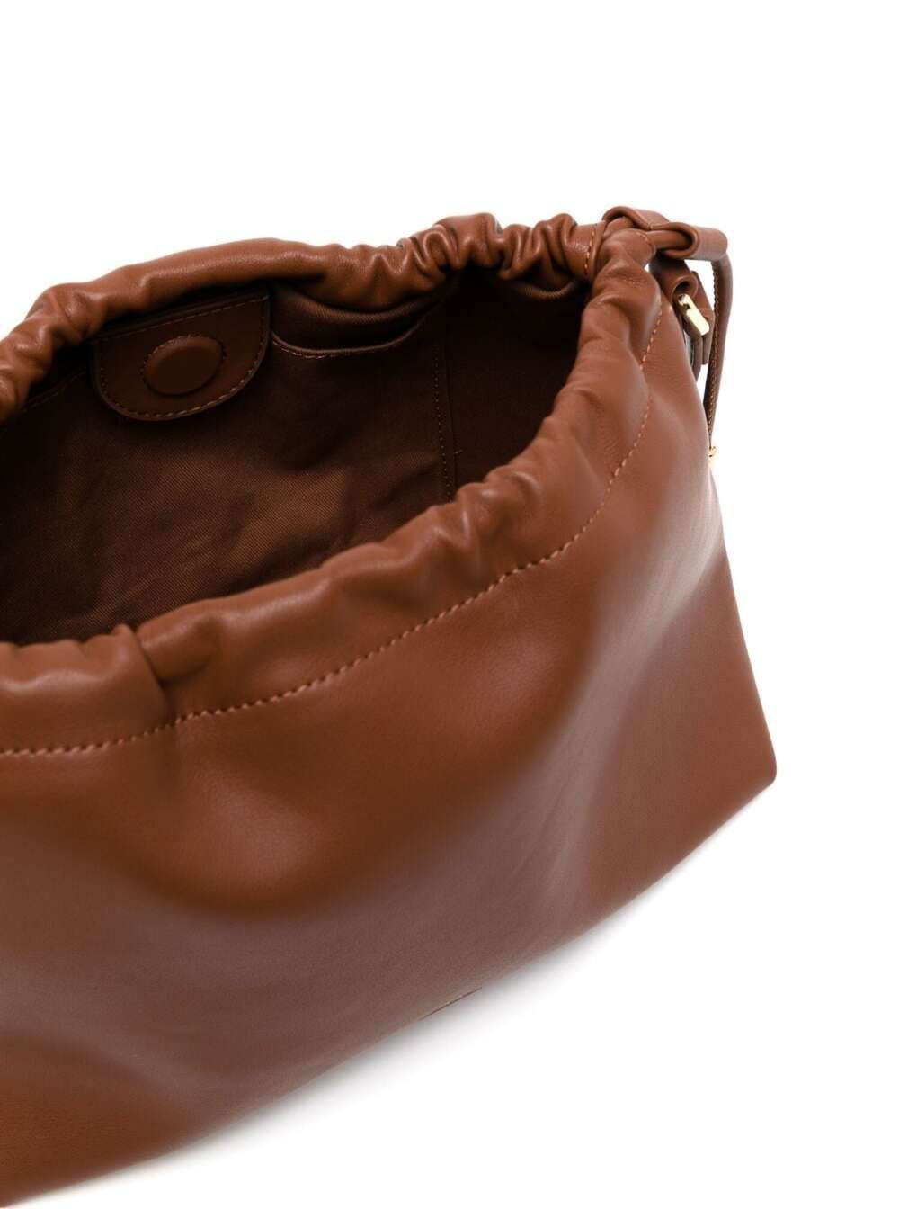 Louise Brown Crossbody Bag With Logo Lettering On The Front And Drawstring Closure Ecoleather Woman