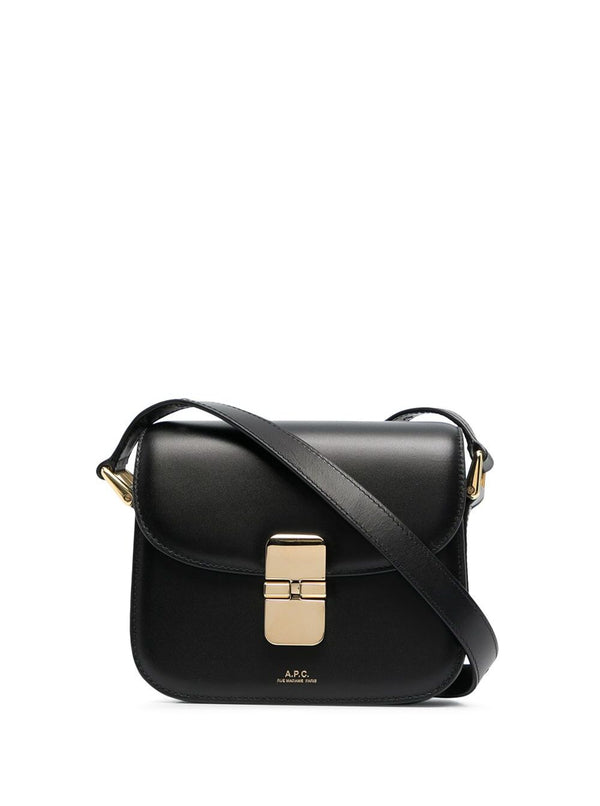 Mini Crossbody Bag Grace Black Leather Cow Shoulder