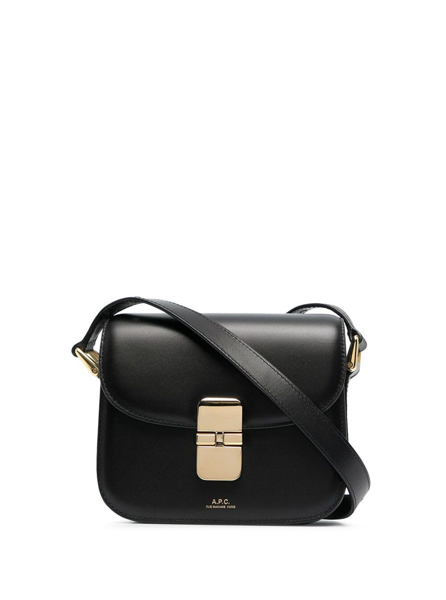Mini Crossbody Bag Grace Black Leather Cow Shoulder