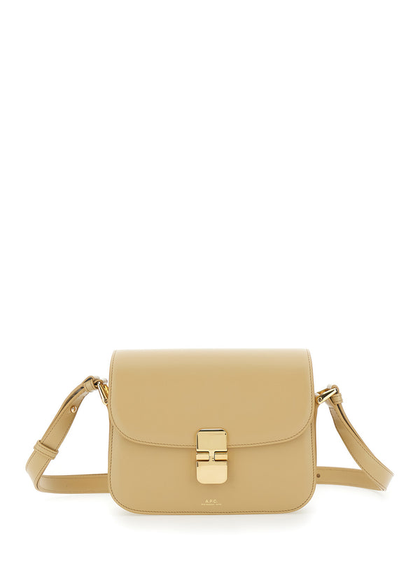 Crossbody Bag Grace Small Beige Leather Cow Shoulder