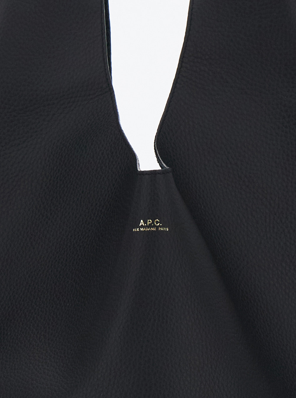 Le Neige Black Handbag with Logo Embossed on the Front in Crinkled Leather for Women Cow Shoulder Bags