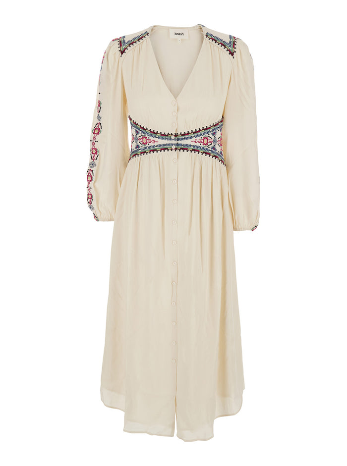 Robe Tina White Viscose Dress