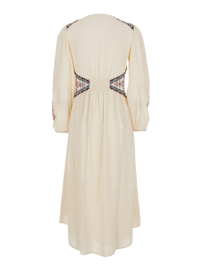Robe Tina White Viscose Dress