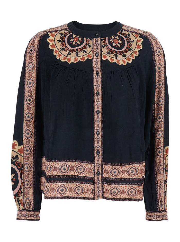CHEMISE VALDA Black Viscose Shirts And Blouses