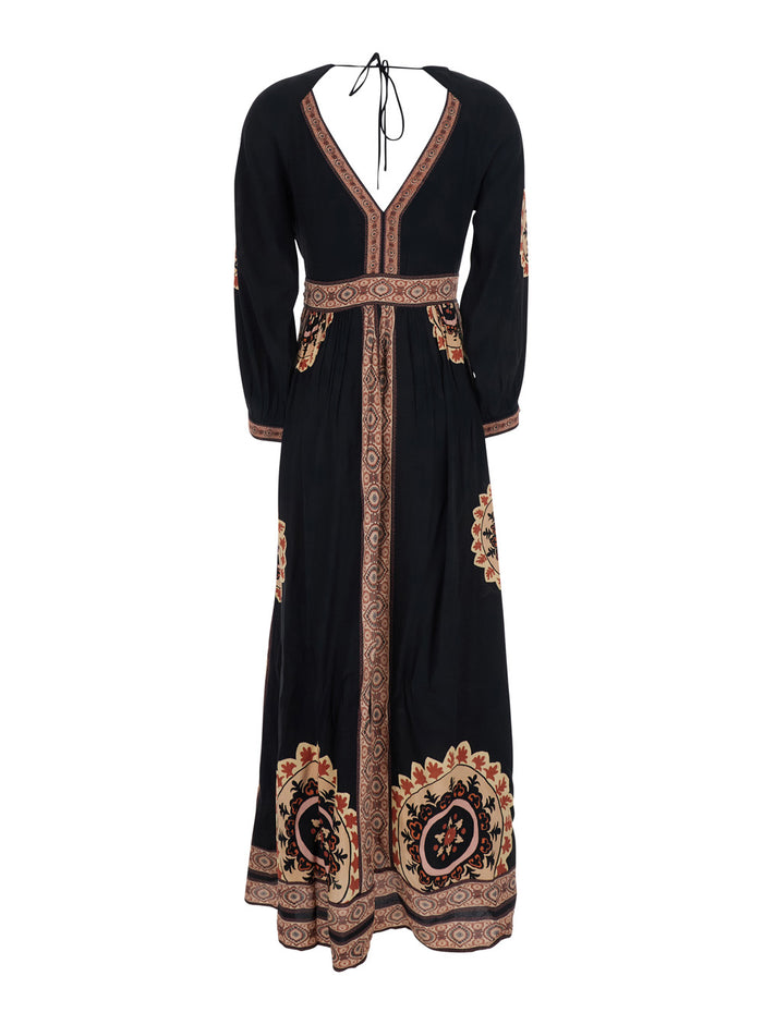 Robe Vera Black Viscose Long Dresses