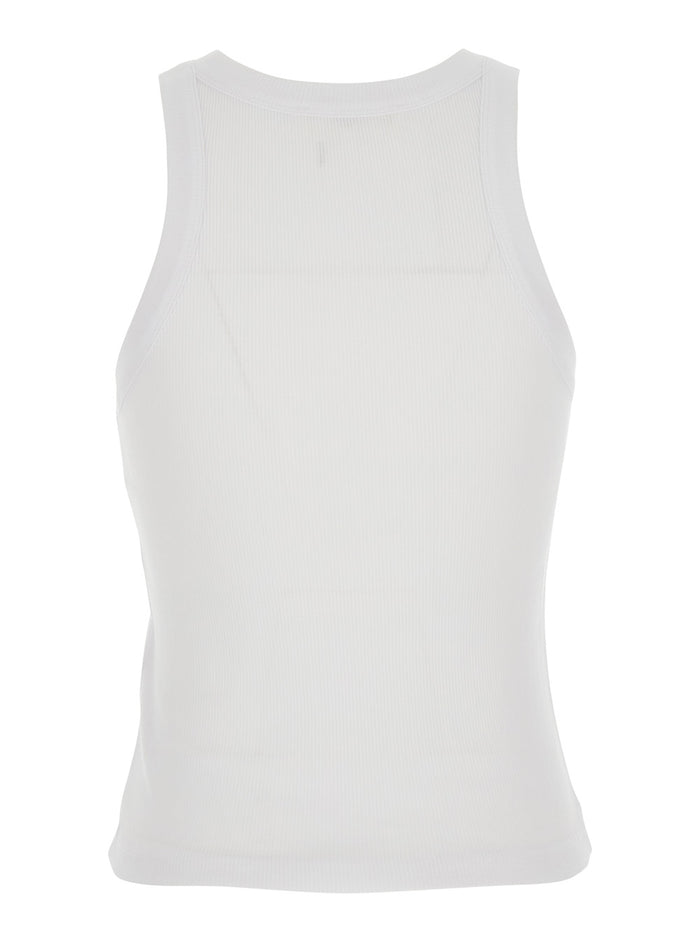 T-Shirt Cynda White With Round Neck And Short Sleeves Cotton For Women