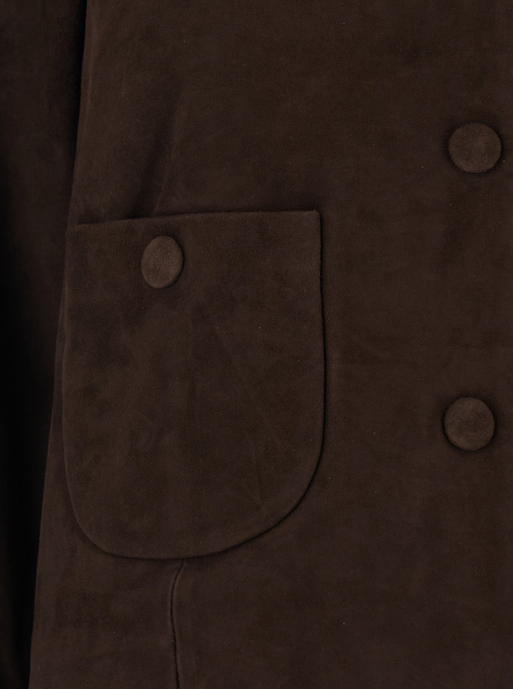 Milas Brown Jacket With Wide Classic Collar And Front Pocket In Fabric Woman Acetate Blazers