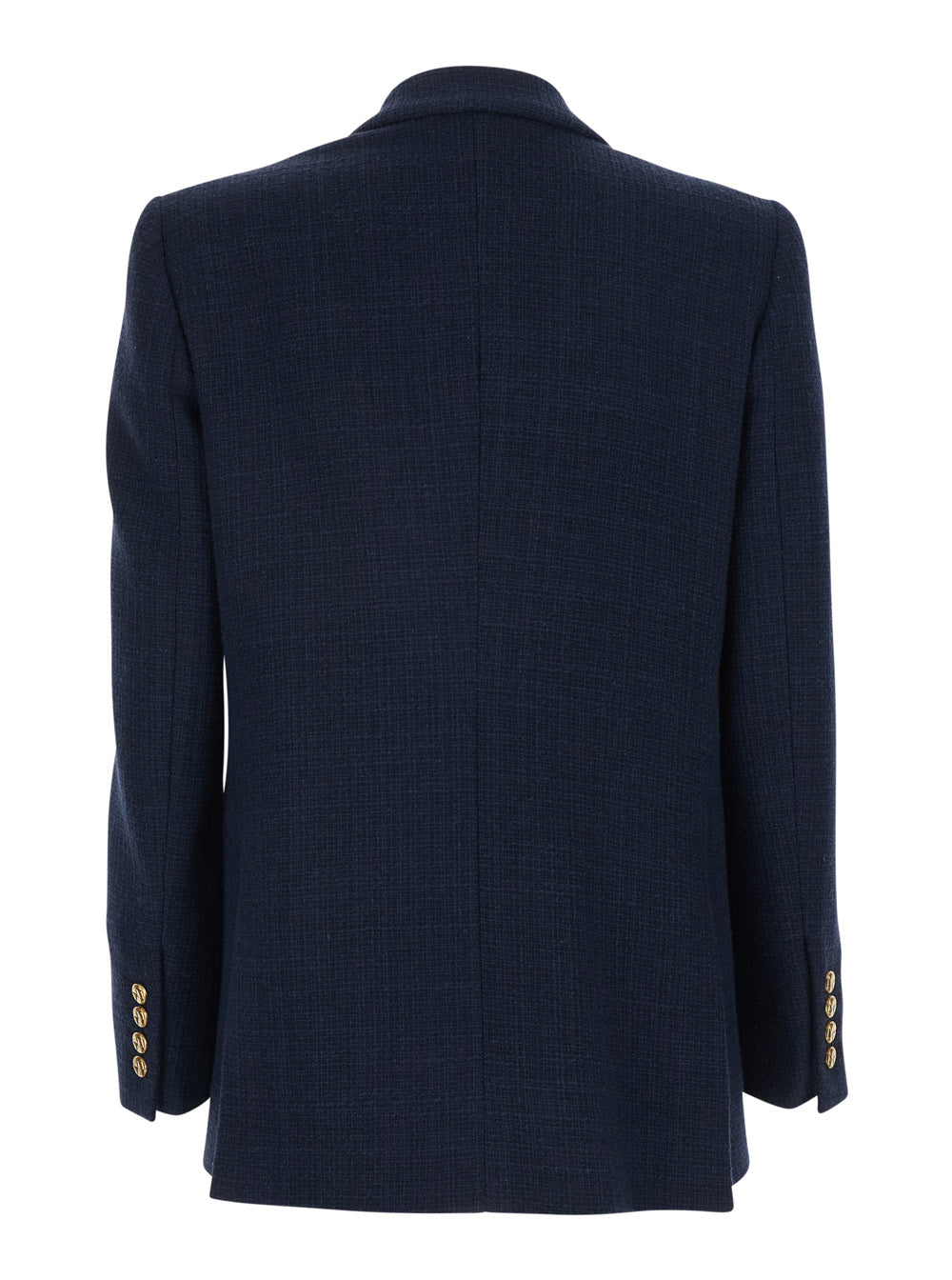 Zenith Blue Double-Breasted Jacket With Peak Revers In Cotton Blend For Women Blu Polyester Other Fibers Blazers