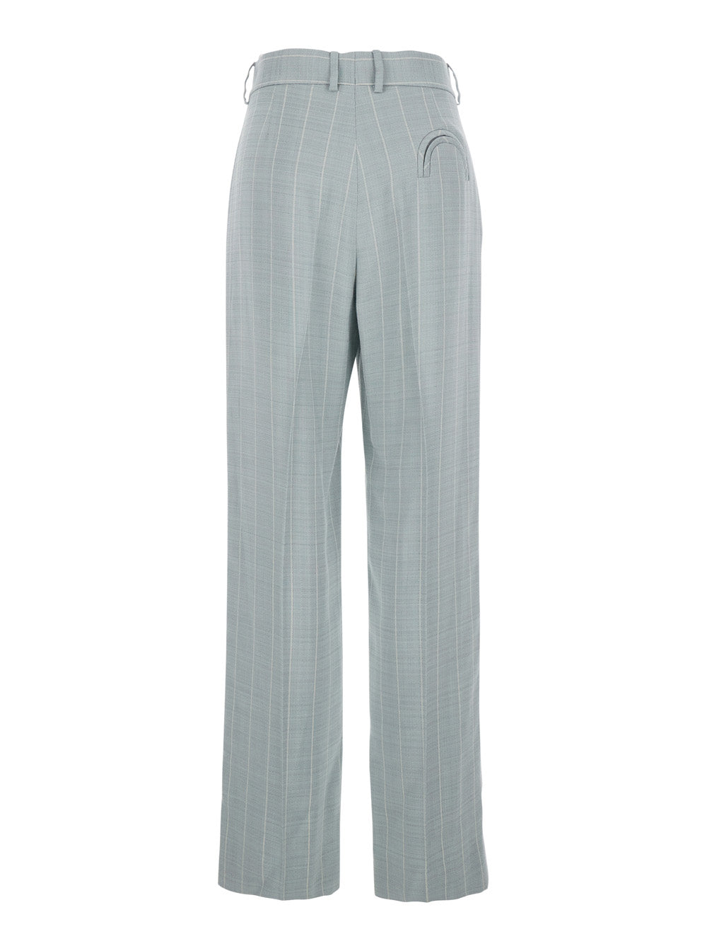 Blue Striped Pants PTMPA01AFYAY01 in Viscose for Women Light Polyester Trousers