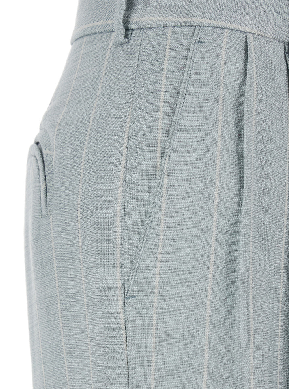 Blue Striped Pants PTMPA01AFYAY01 in Viscose for Women Light Polyester Trousers