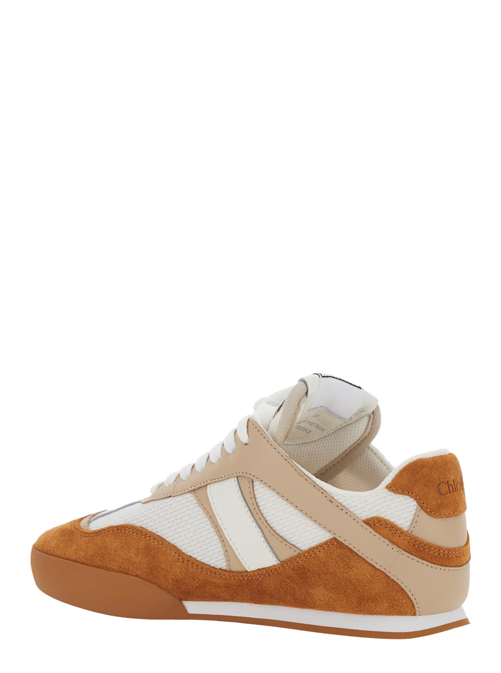 Kick Brown Sneakers with Logo Patch on the Tongue and Lettering Back in Fabric Suede for Women Polyester
