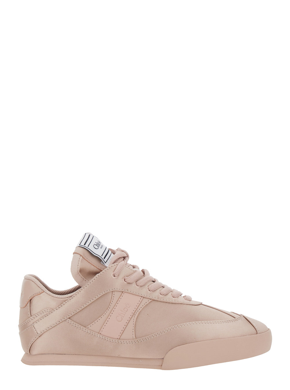 Kick Pink Sneaker with Logo Patch on the Tongue and Lettering Back in Fabric Suede woman Polyester