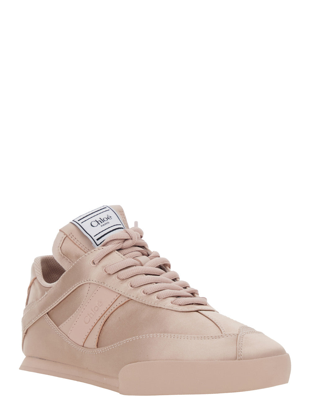 Kick Pink Sneaker with Logo Patch on the Tongue and Lettering Back in Fabric Suede woman Polyester