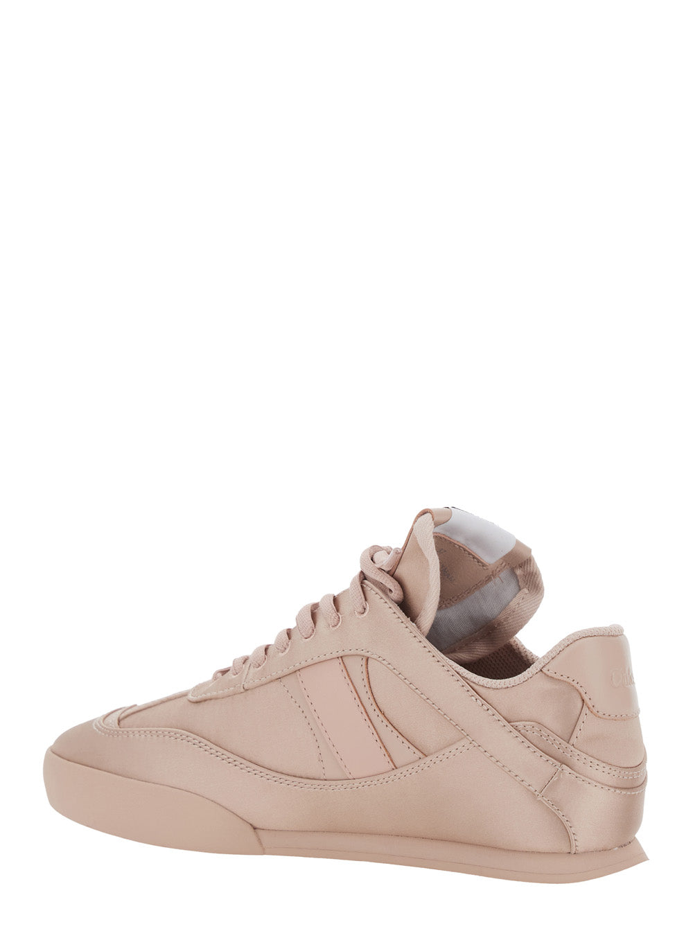 Kick Pink Sneaker with Logo Patch on the Tongue and Lettering Back in Fabric Suede woman Polyester
