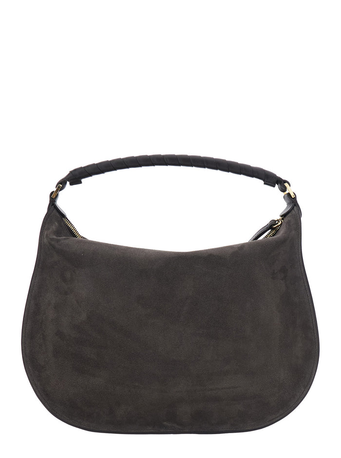 Brown Shoulder Bag Marcie Medium in Suede for Women Leather