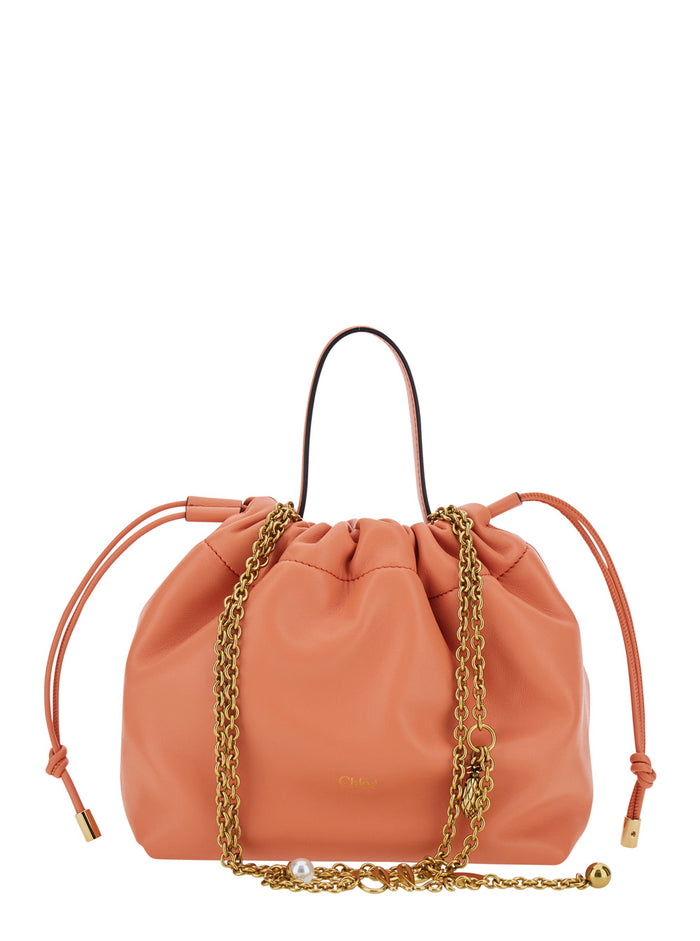 Handbag P789 With Iconic Details In Fuchsia Leather For Women Fuxia Hand Bags