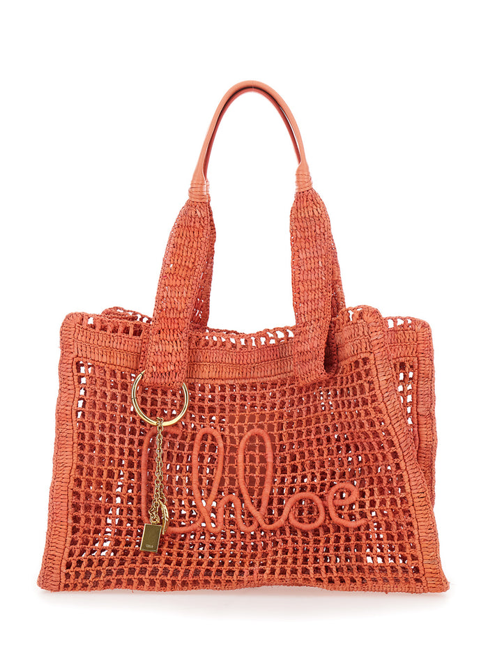 Summer Banana Tote Bag With Fuchsia Leather Details Fuxia