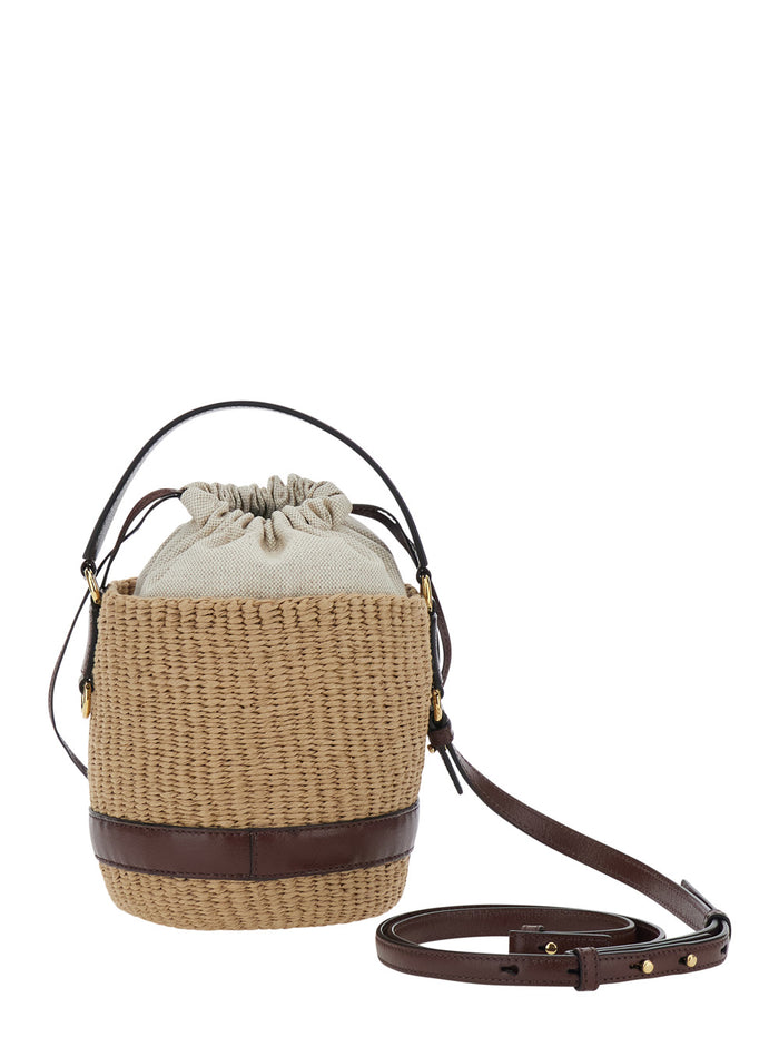 Handbag S941 With Leather Charm Beige Women Hand Bags