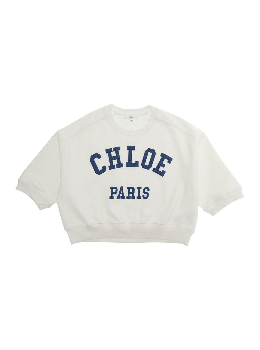 White Sweatshirt C20844117 with Front Details in Cotton for Women Sweatshirts