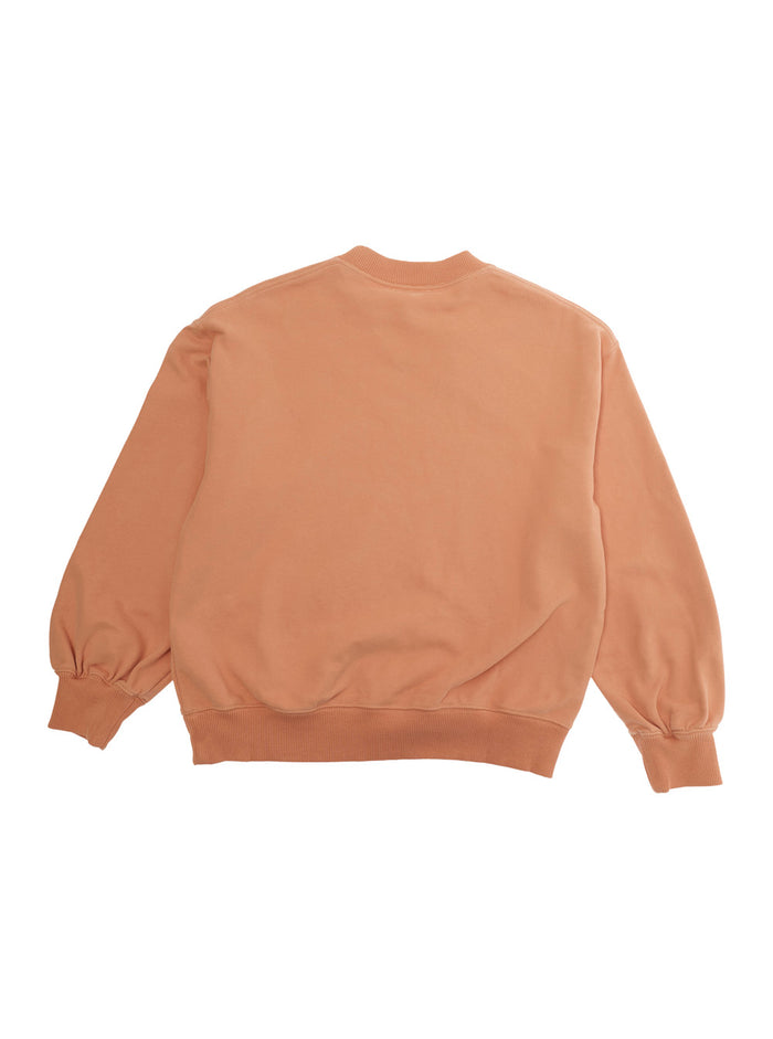 Orange Hoodie C2084543A with Contrast Details in Cotton for Women Sweatshirts