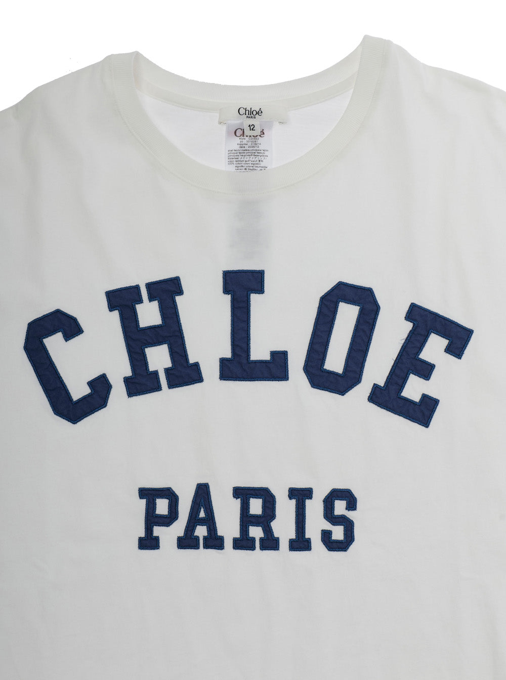 White Cotton Logo Crop T-Shirt for Girls Tshirts And Polo Shirts