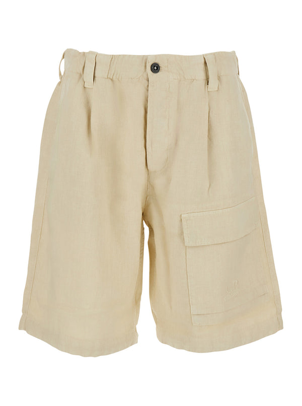 Shorts Lino Beige Linen