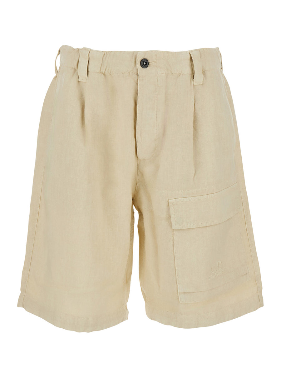 Shorts Lino Beige Linen