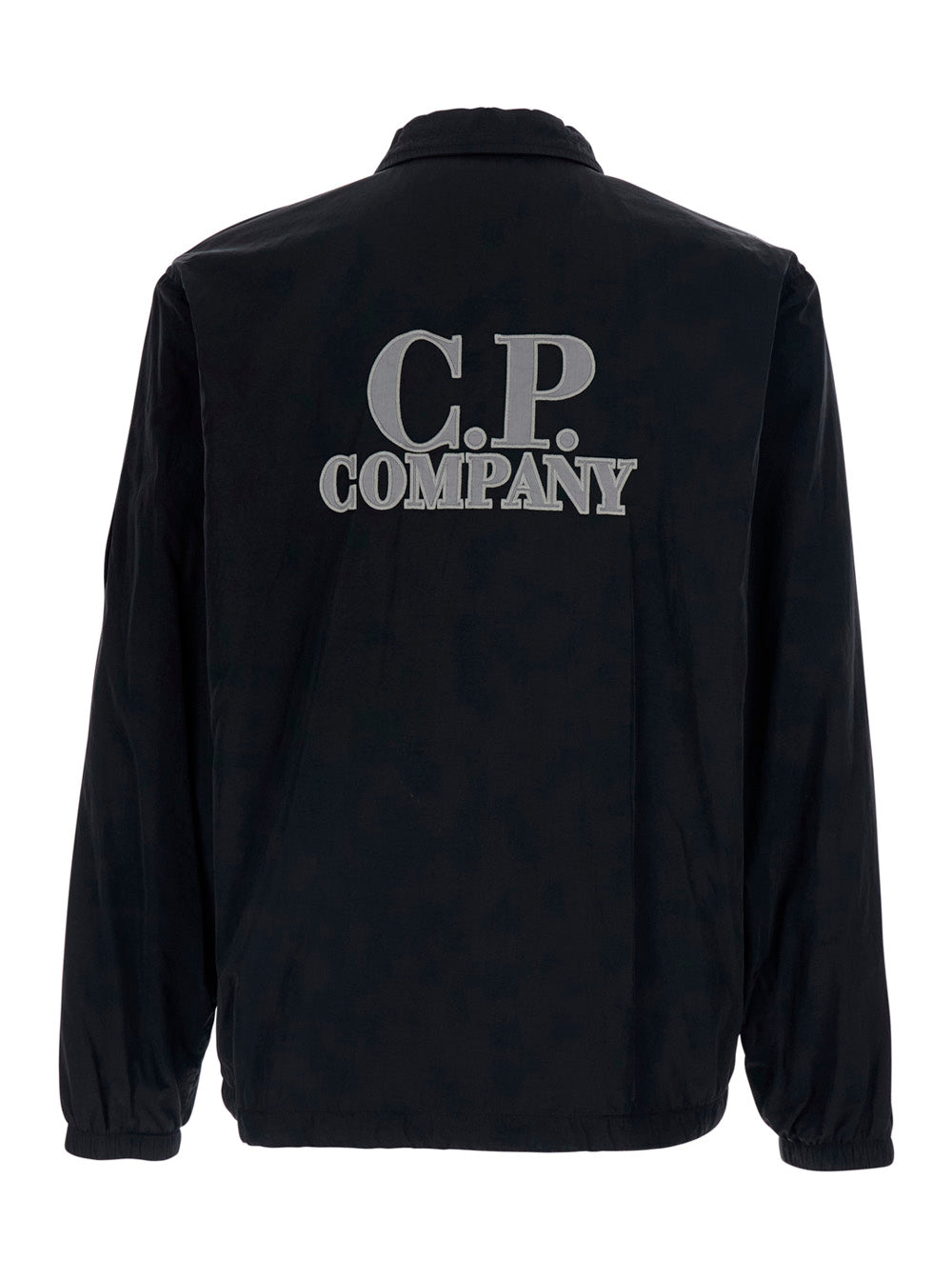 CHROME-R ZIPPED LENS OVERSHIRT Black Jacket with zip and nylon details Men Polyamide Outerwear
