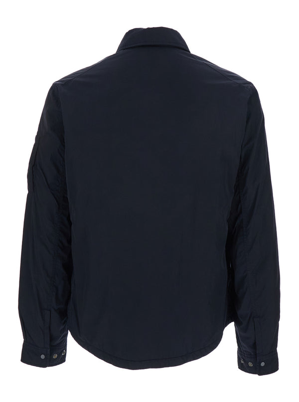 Jacket Blue Tech Fabric Polyamide Coat
