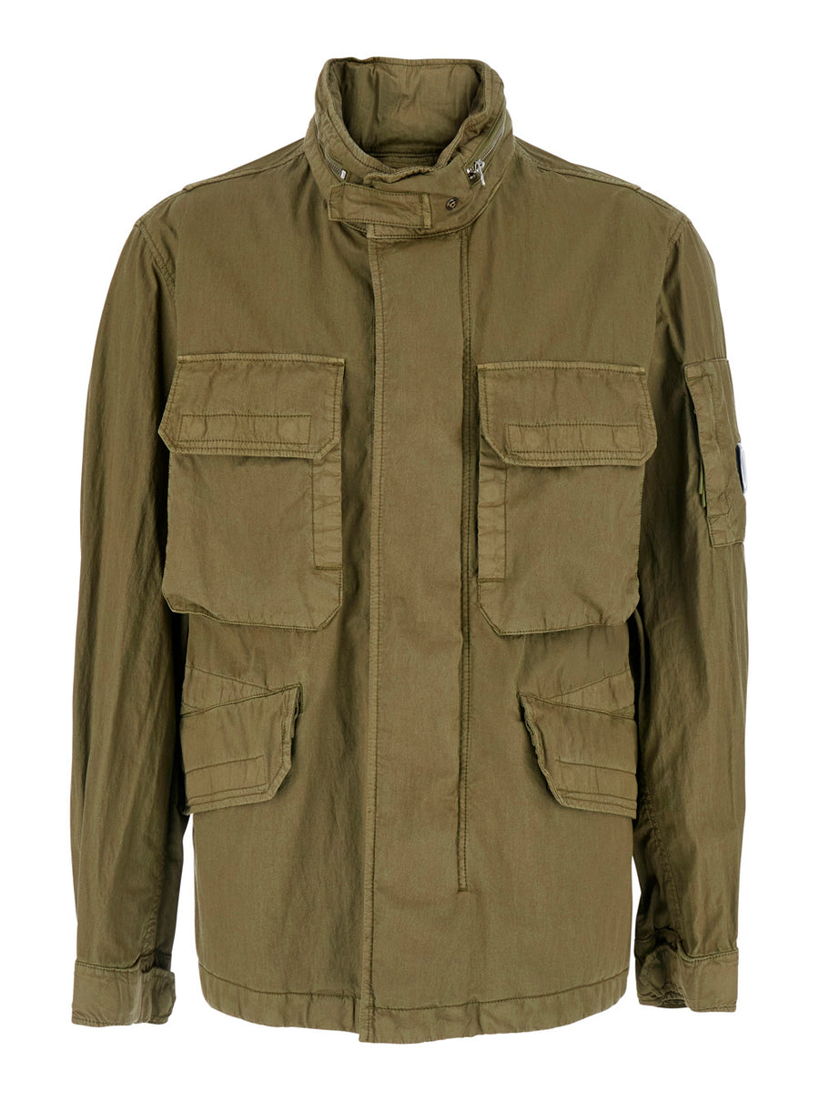 Wax Field Jacket 50 Fili Green Cotton Coat