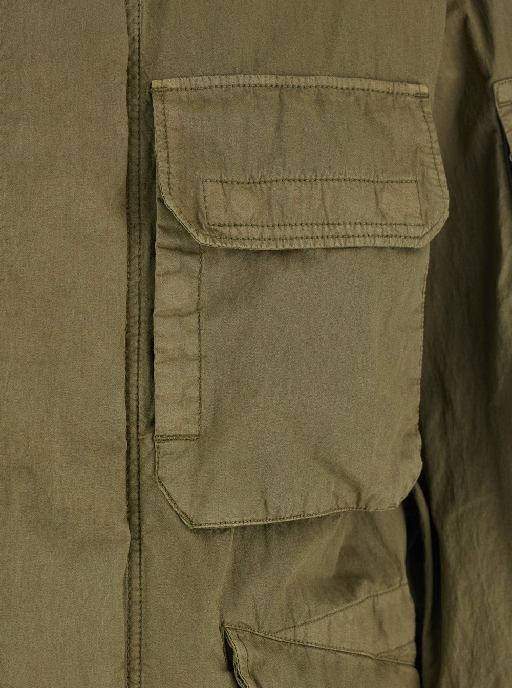 Jackets 50 FILI WAX FIELD Green with Front Closure and Cotton Polyamide Pockets for Men Outerwear