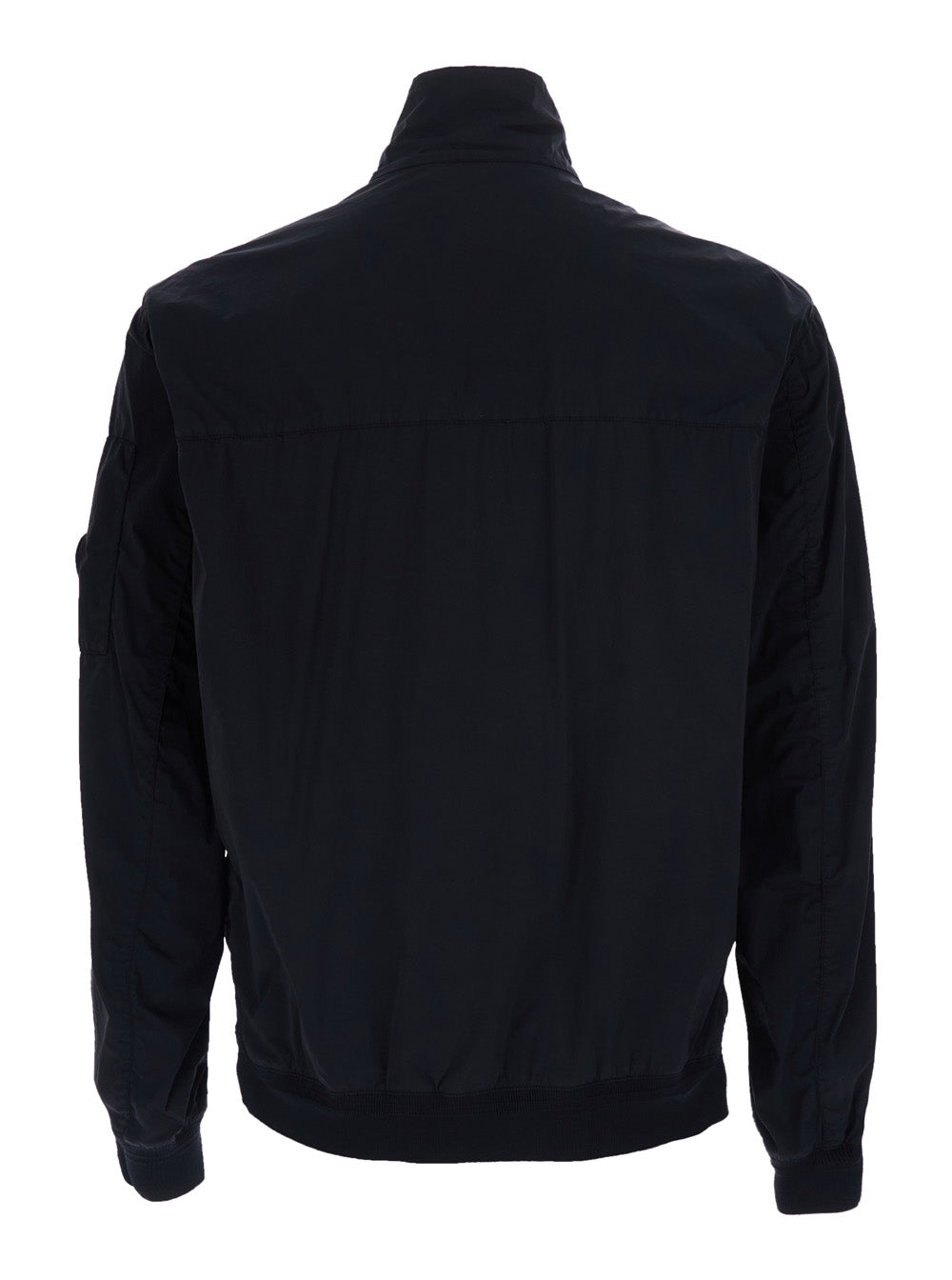 Blue NYLON Jacket with Front Zip Closure and Tech Fabric Pockets for Men Blu Polyamide Elastane Outerwear