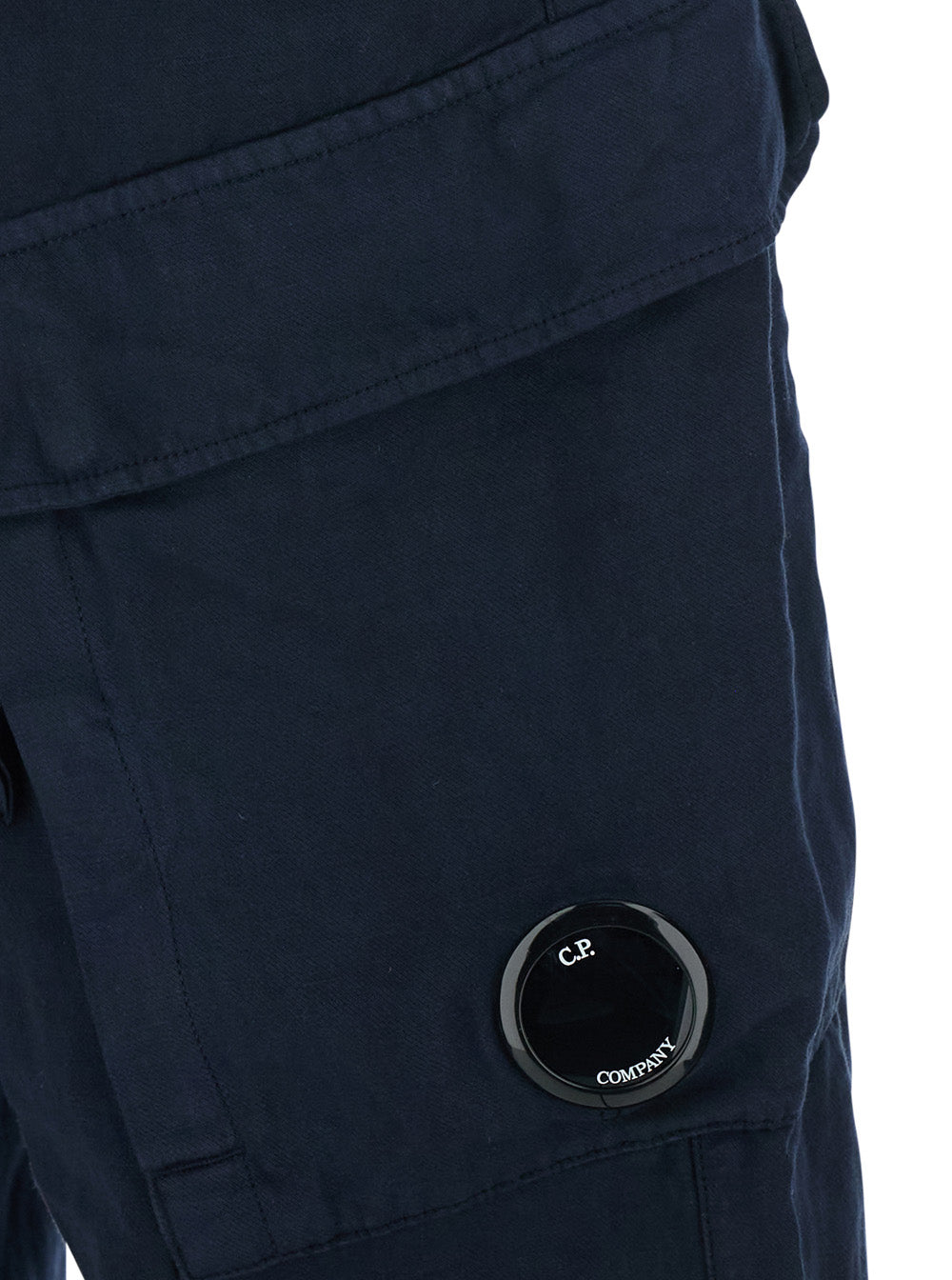 Blue Pants With Elasticated Waist And A Cargo Pocket In Cotton Linen Blend For Men Blu Trousers