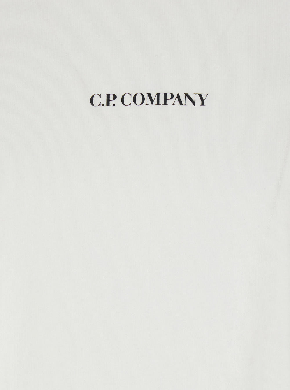 White T-Shirt with Logo Detail on the Front and Back for Men Cotton Tshirts Polo Shirts