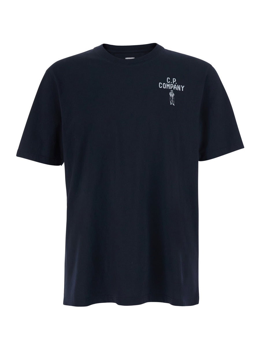 T-Shirt Round Neck Blue Cotton T-shirts