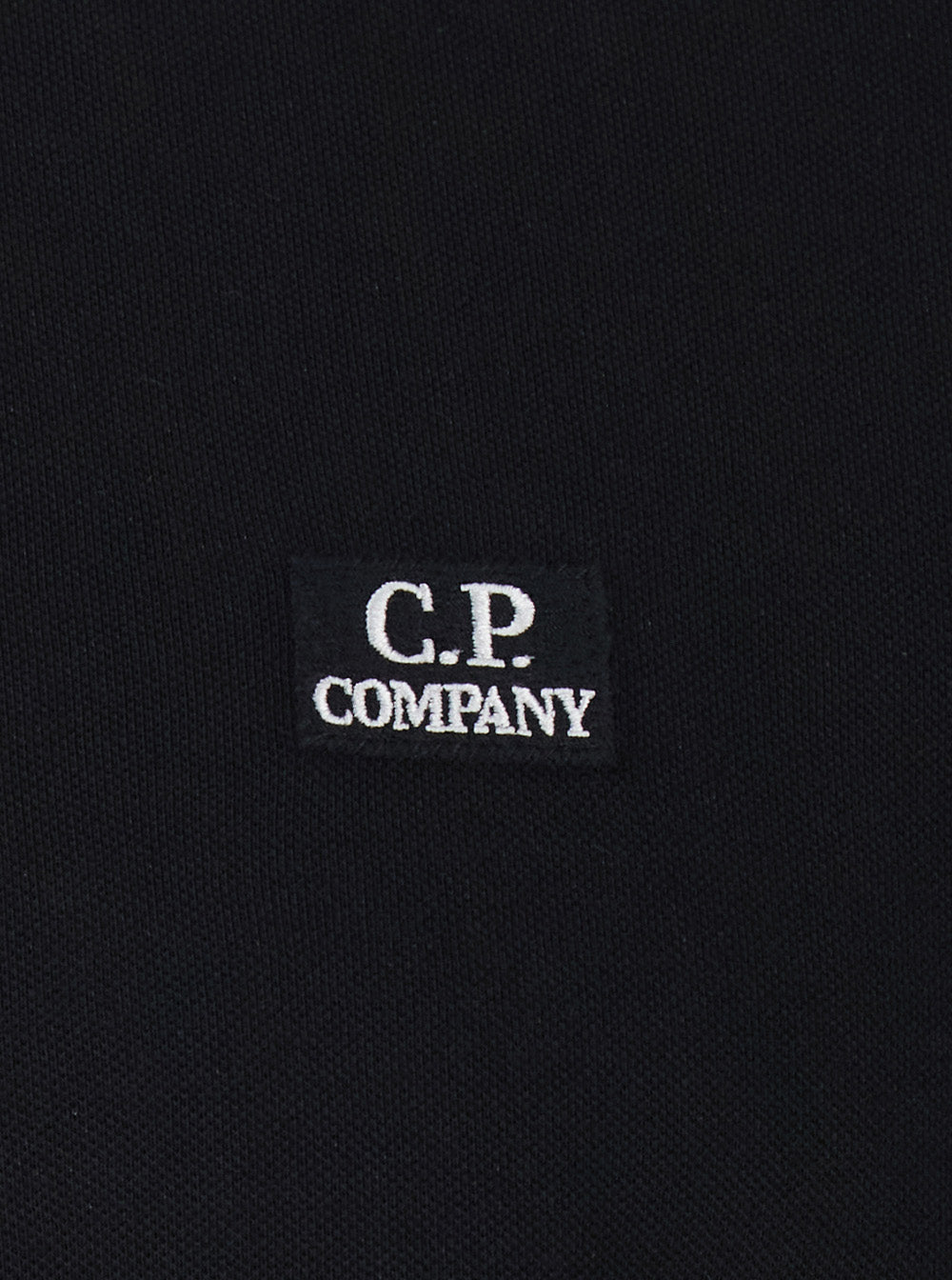 Black Polo with Classic Collar and Lettering Logo on the Front in Cotton for Men Elastane Tshirts Shirts