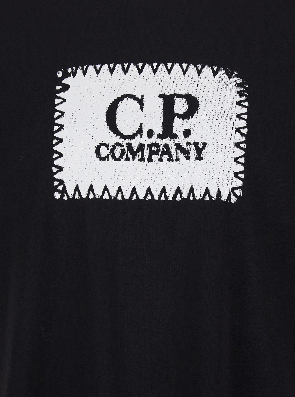Crew Neck T-Shirt with Logo on Front in Black Cotton for Men Tshirts And Polo Shirts