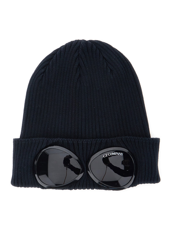 Hat With Google Detail Blue Cotton