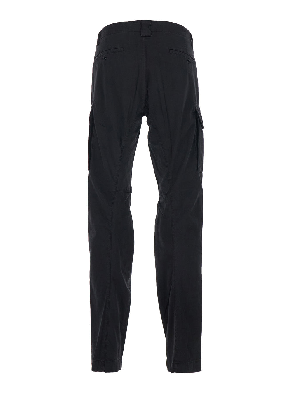 Cargo Pants RSCMPA743A005694G999 with Logo Plate on the Side and Two Pockets Front in Black Stretch Cotton for Men Elastane Trousers