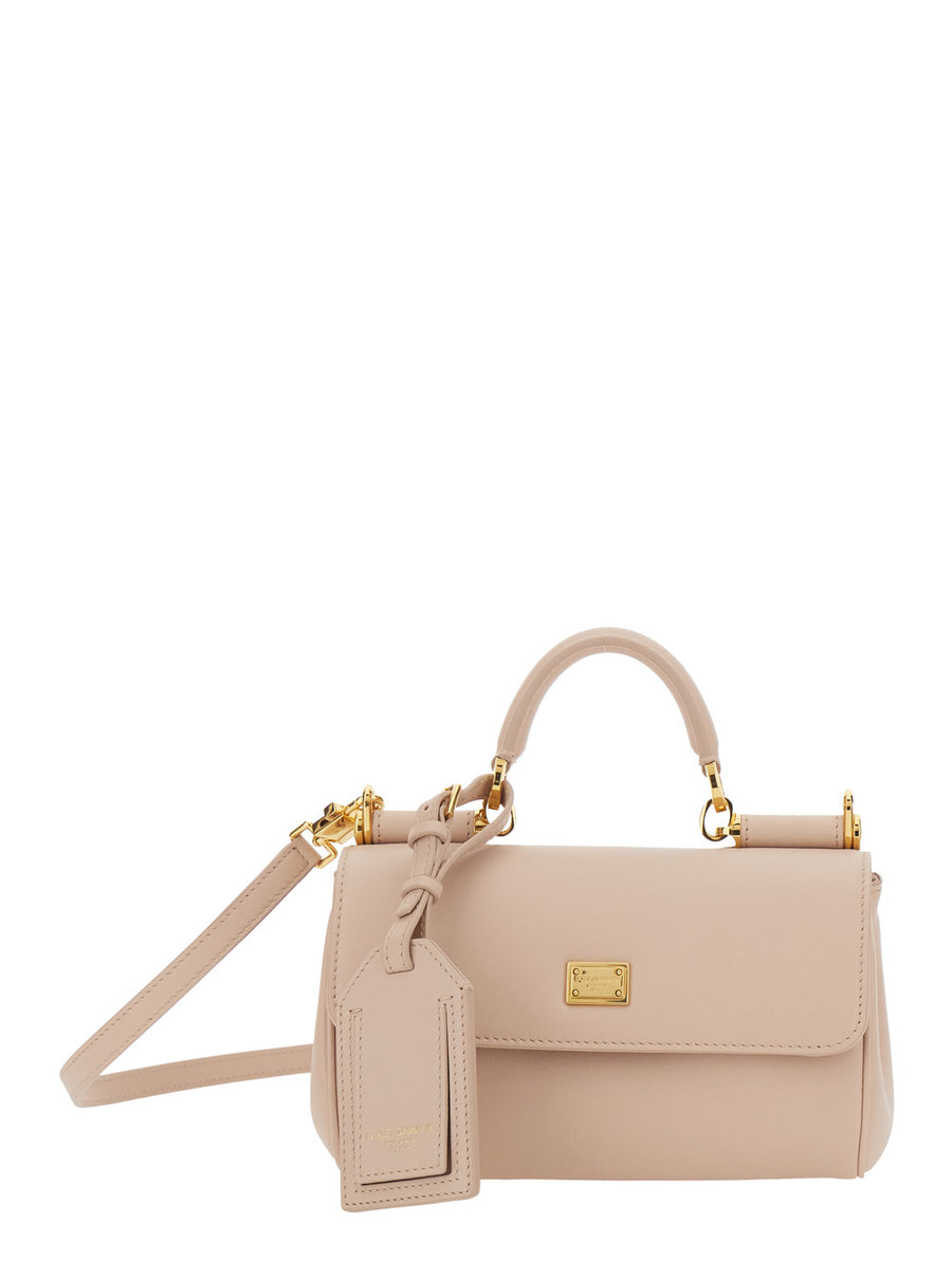 Mini Crossbody Bag My Sicily Pink Leather Cotton Shoulder