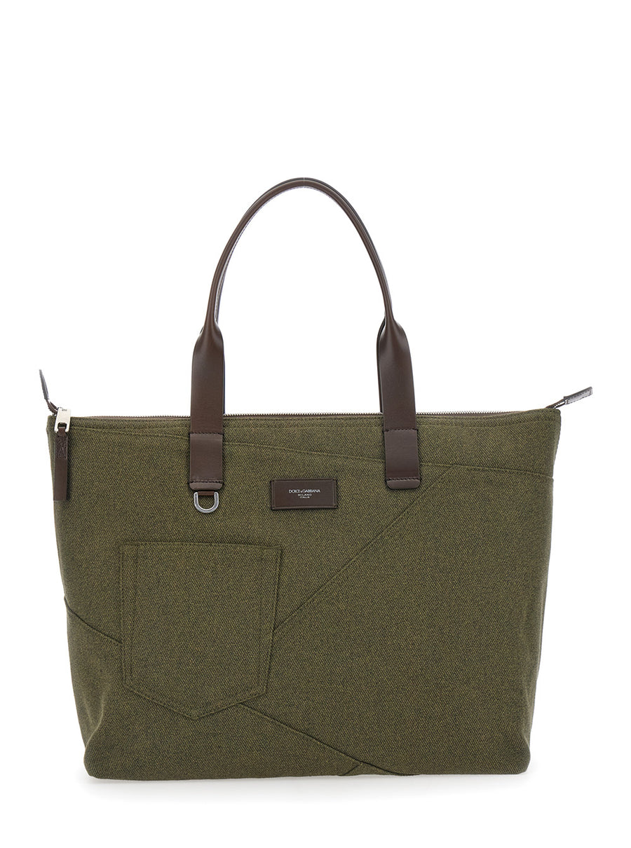 Shopper Bag Adamo Green Cotton Tote
