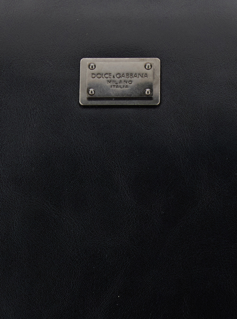 Black Shoulder Bag Vittoria with Logo Plate on the Front and Two Leather Straps for Men Calf Pvc